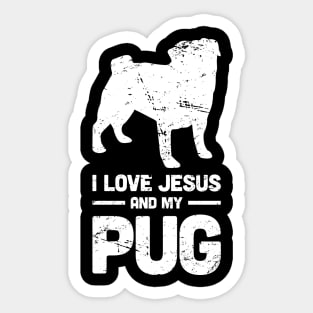 Pug - Funny Jesus Christian Dog Sticker